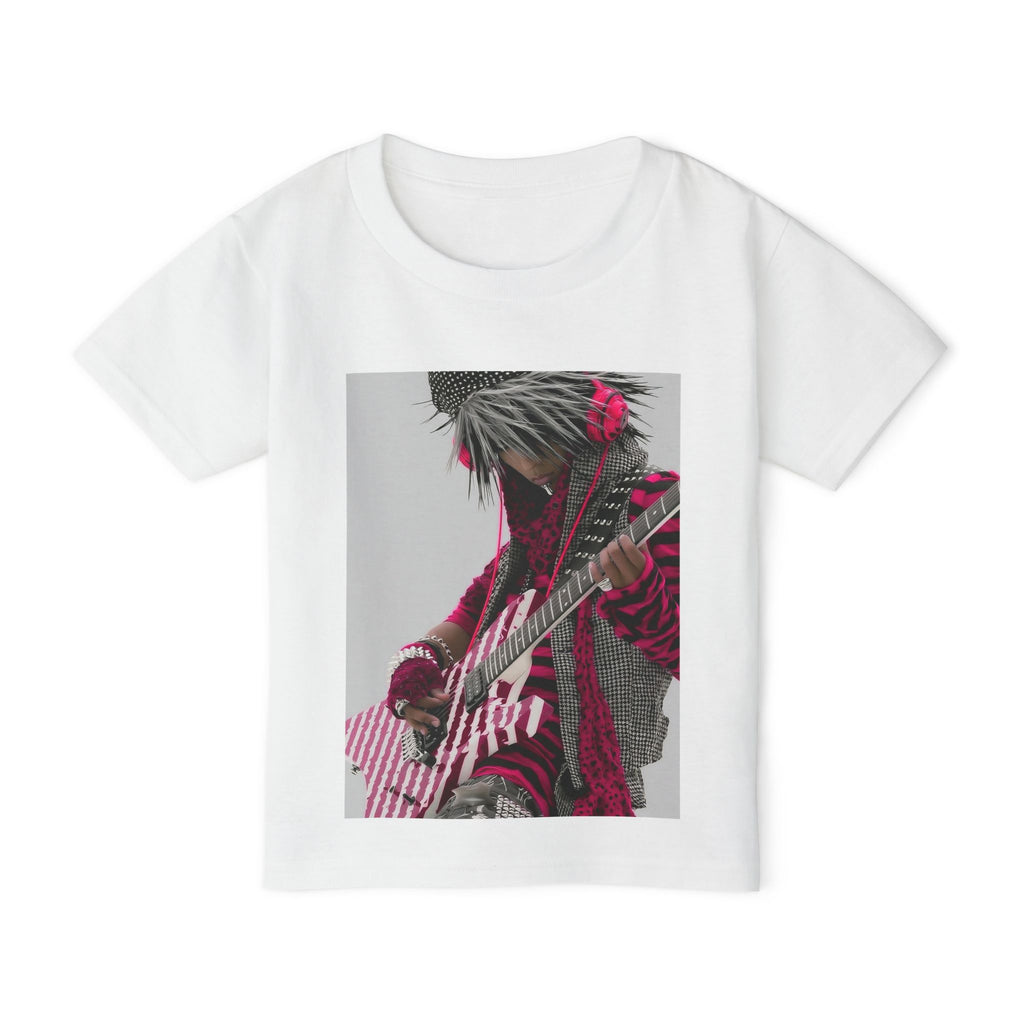 Toddler T‑Shirt — Pink Punk Guitar Kid Graphic Tee