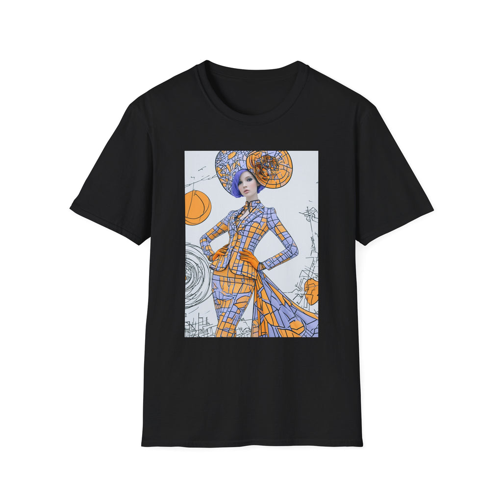 Art Nouveau Pumpkin Fashion T‑Shirt — Stylish Halloween Costume Tee