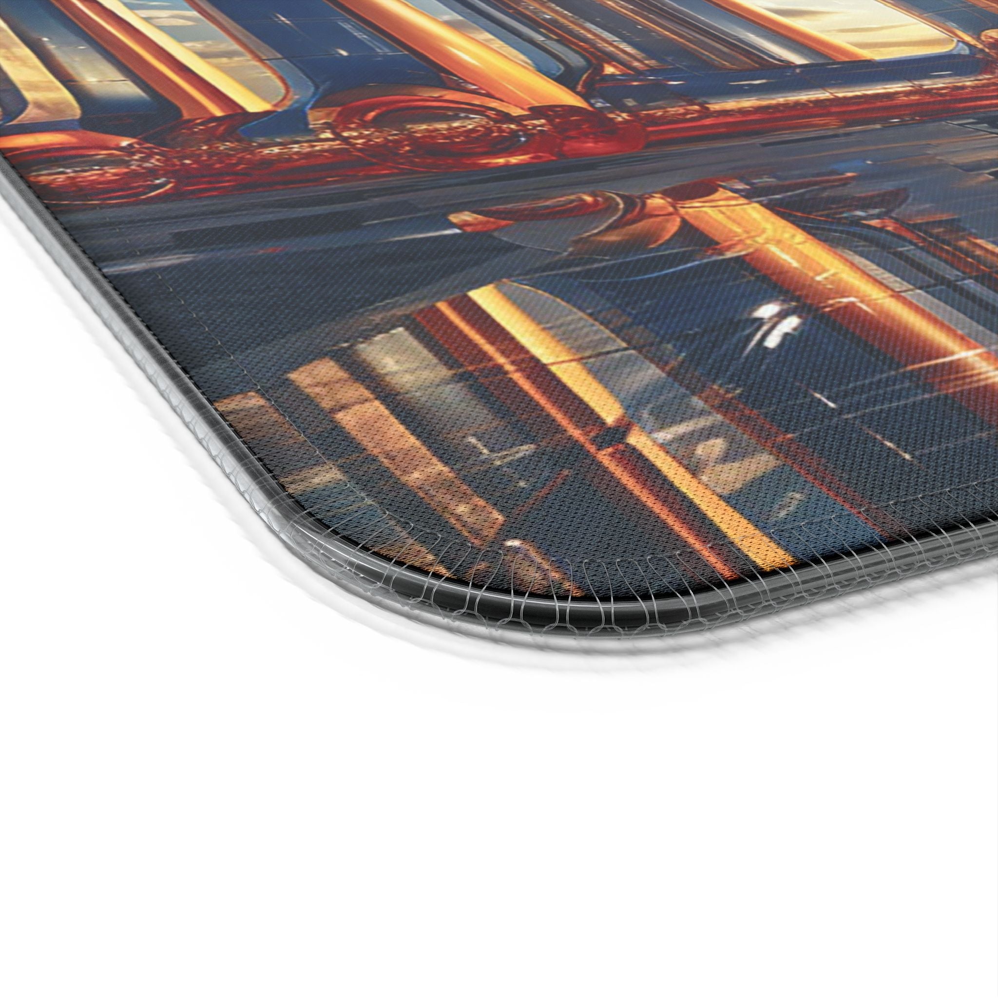 Futuristic City LED Gaming Mouse Pad with Wireless Charger