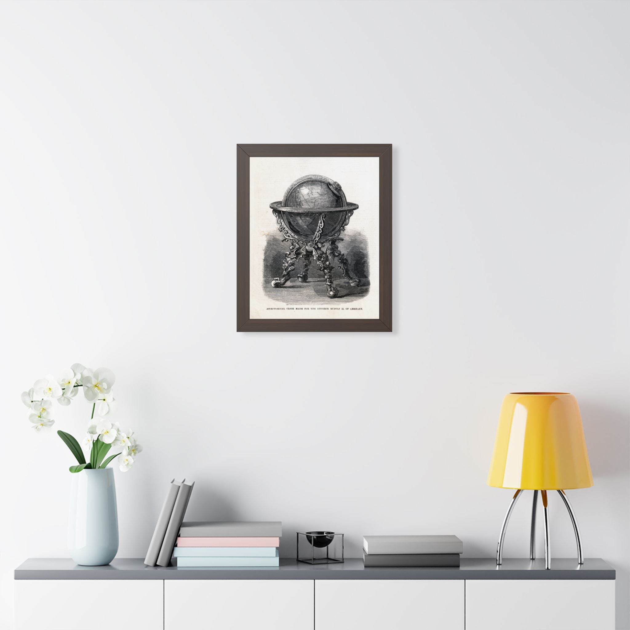Antique Globe Illustration Framed Poster
