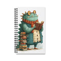 Cute Bookworm Monster Spiral Journal – Lined Notebook for Readers & Writers