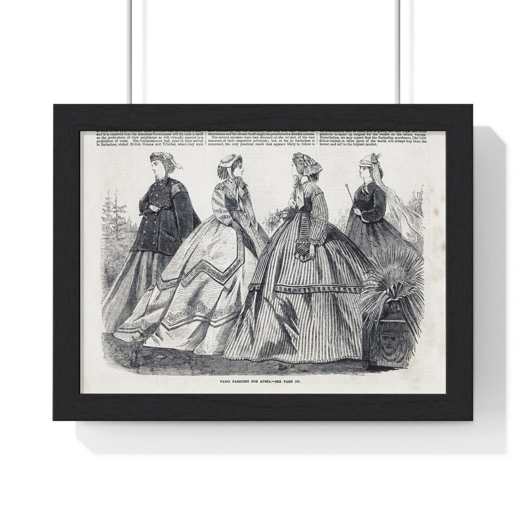 Victorian Fashion Print Poster – Vintage 19th Century Costume Illustration Wall Art
