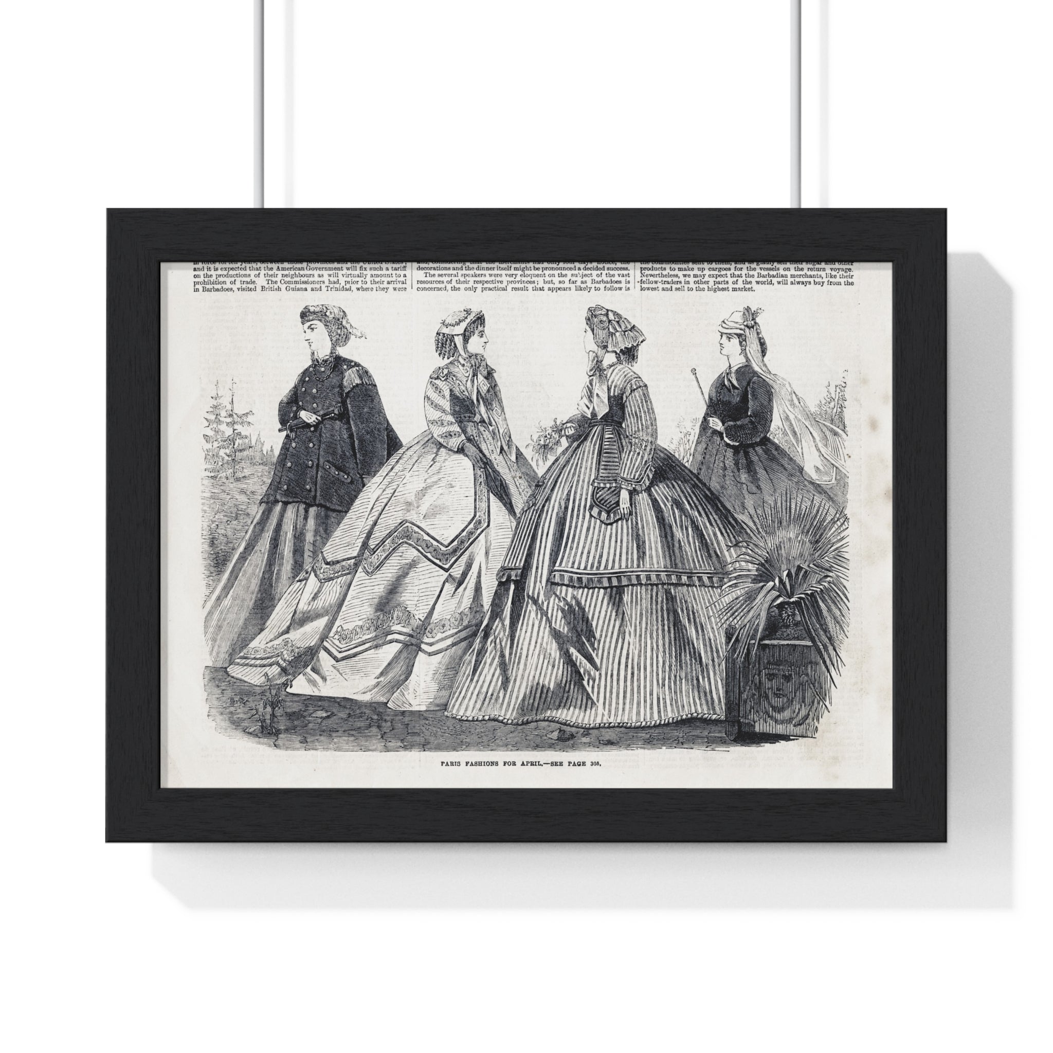 Victorian Fashion Print Poster – Vintage 19th Century Costume Illustration Wall Art