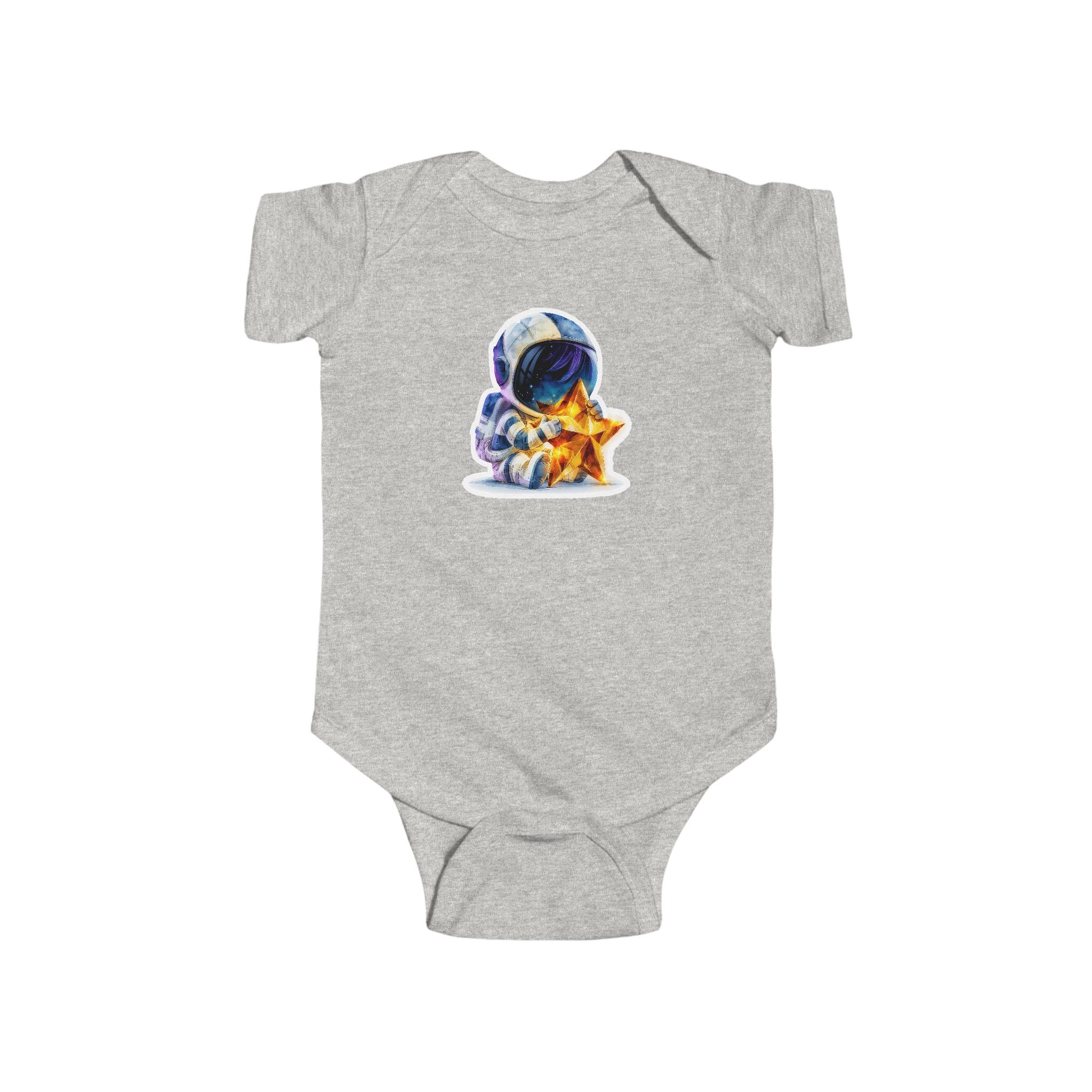 Astronaut Baby Bodysuit – Cute Space Explorer with Star Plush