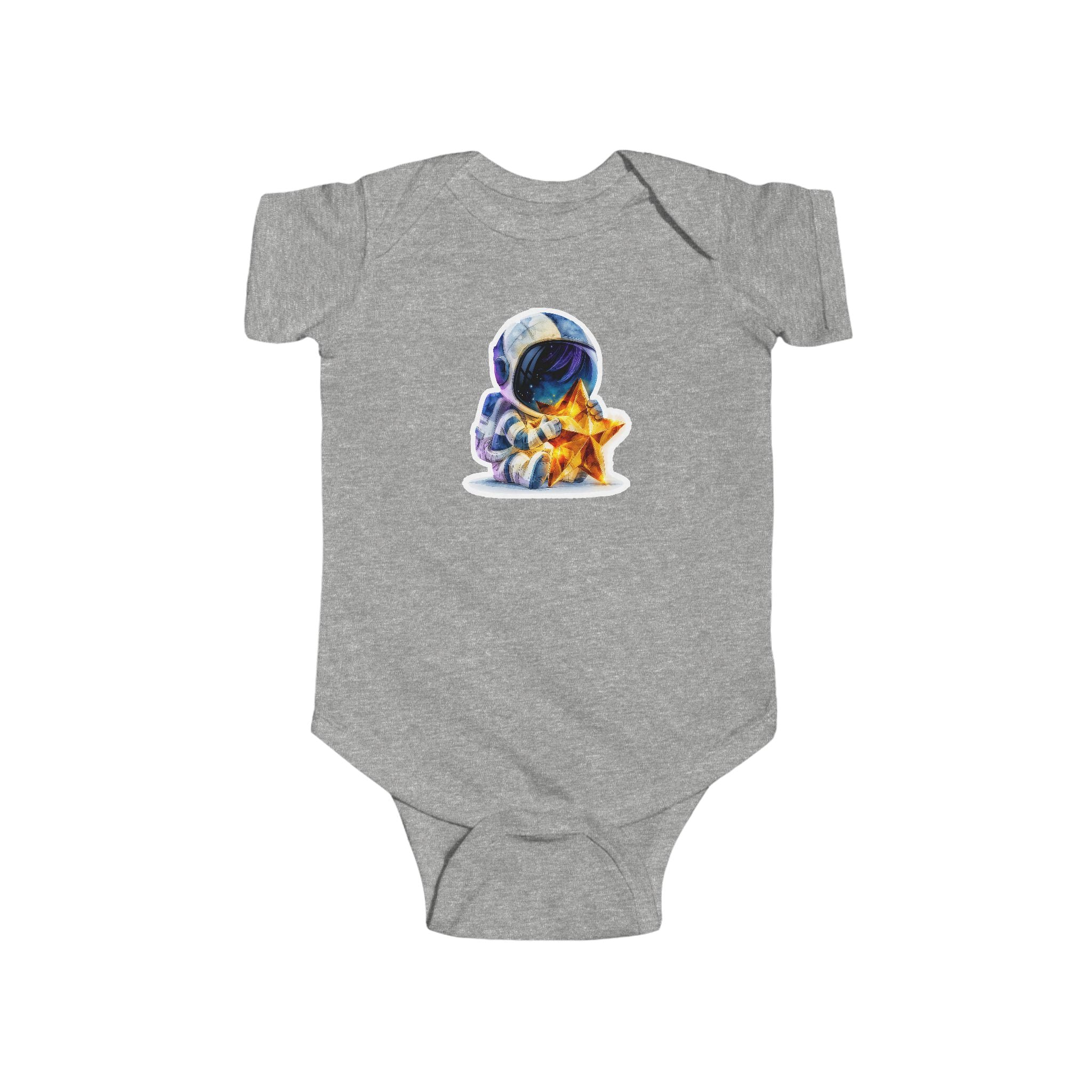 Astronaut Baby Bodysuit – Cute Space Explorer with Star Plush