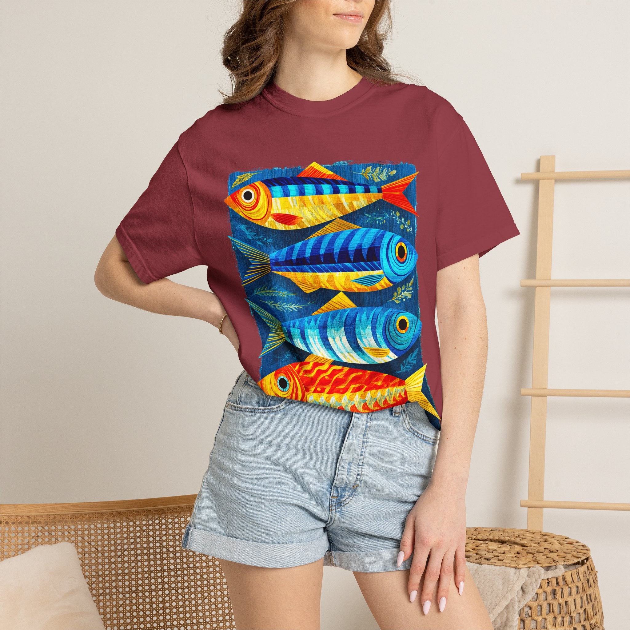 T-Shirt — Colorful Tropical Fish Graphic Tee