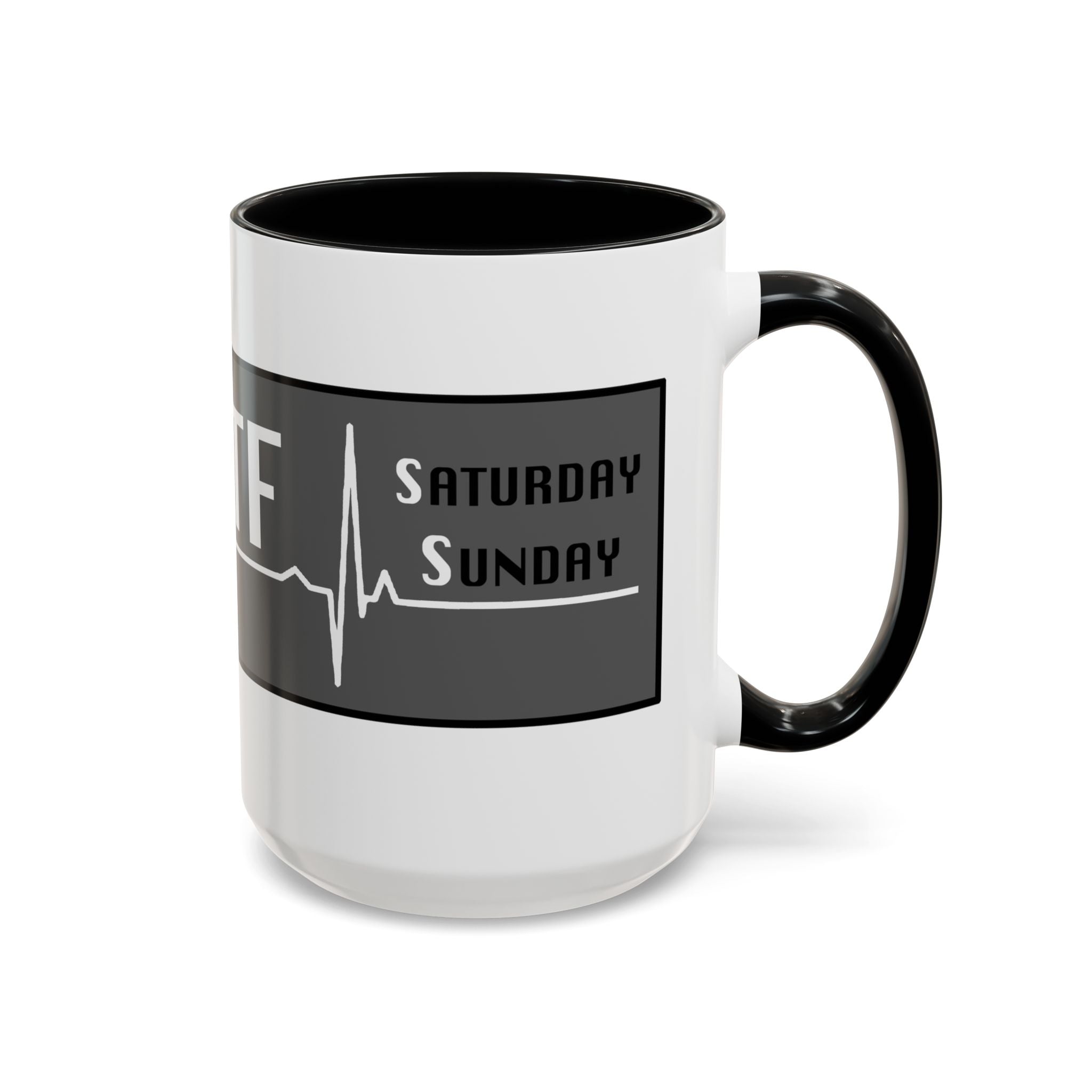 Coffee Mug — WTF (Weekend Heartbeat) Funny Weekend Nurse Gift