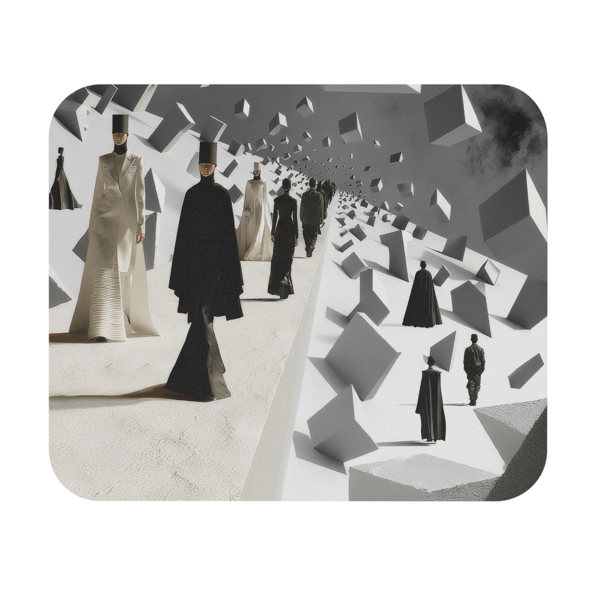 Surreal Runway Mouse Pad — Avant-Garde Fashion Desk Mat