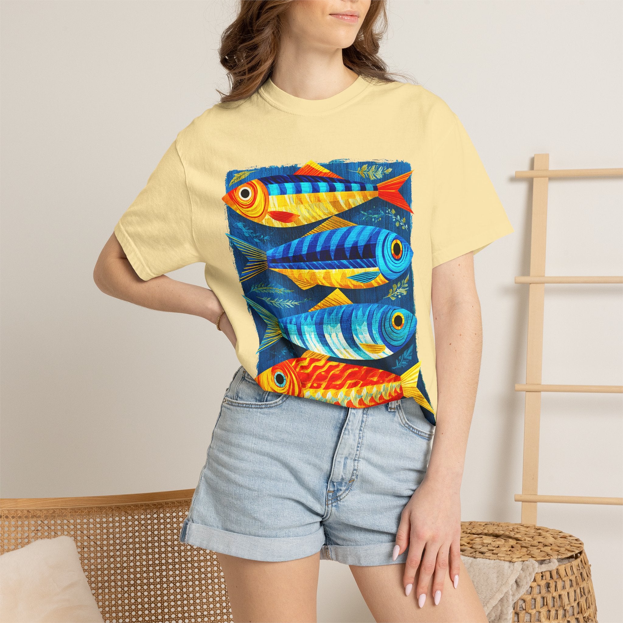 T-Shirt — Colorful Tropical Fish Graphic Tee