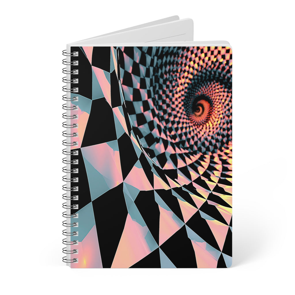 A5 Spiral Notebook — Psychedelic Spiral Geometric Cover