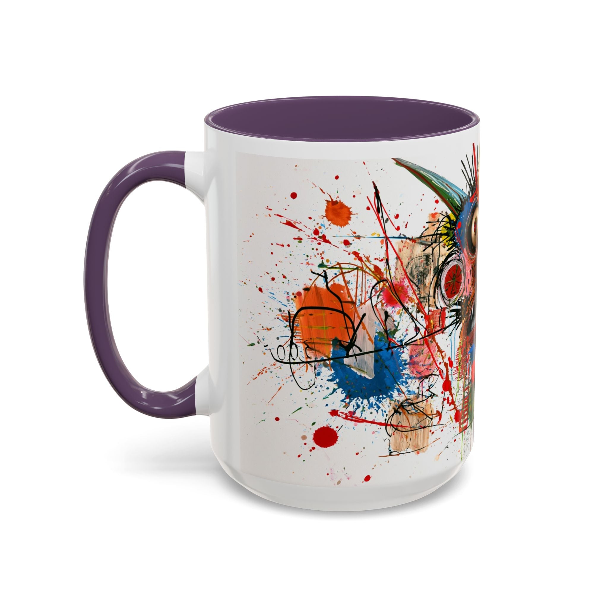 Colorful Abstract Monster Coffee Mug — Vibrant Art Accent Mug (11/15 oz)