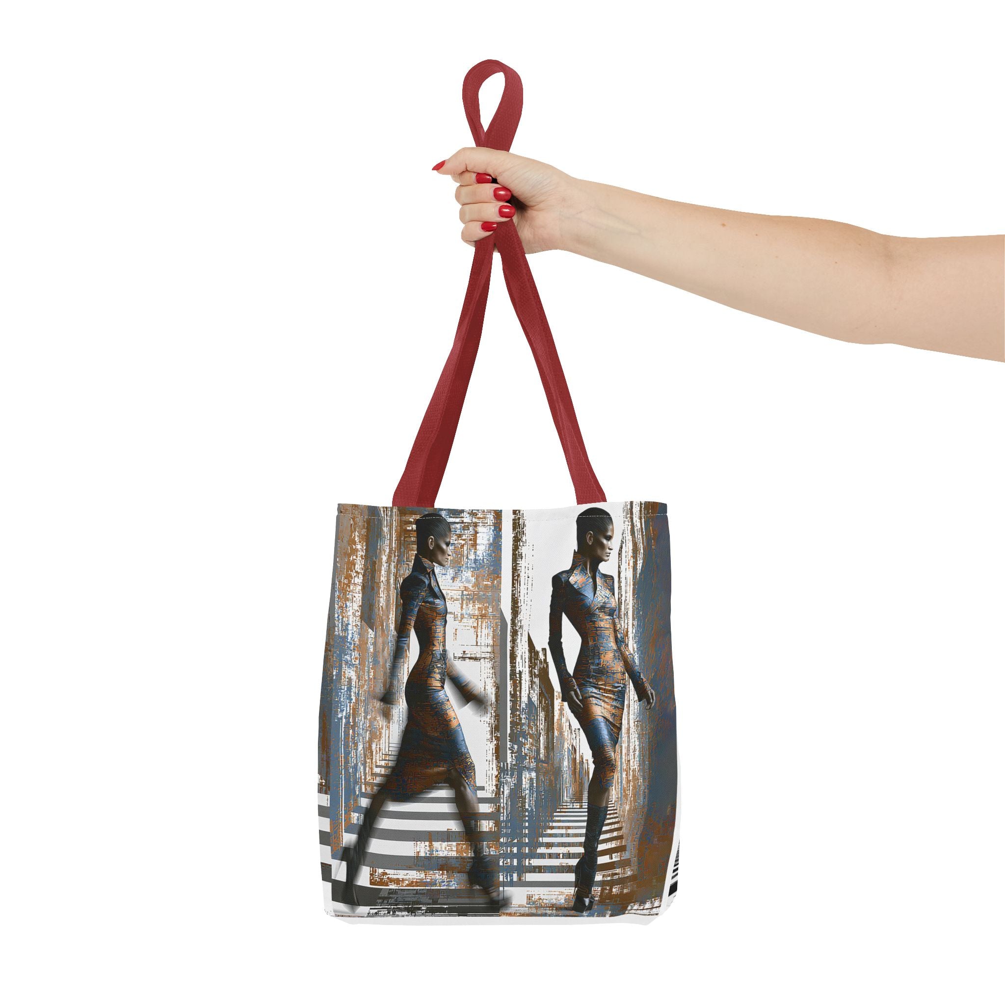 Fashion Photo Art Tote Bag — Stylish Urban Model Print AOP