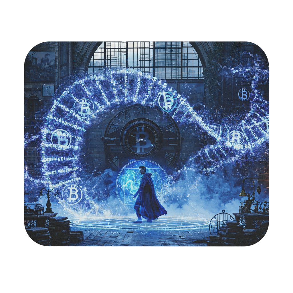 Mystic Bitcoin Wizard Mouse Pad — Fantasy Crypto Desk Mat