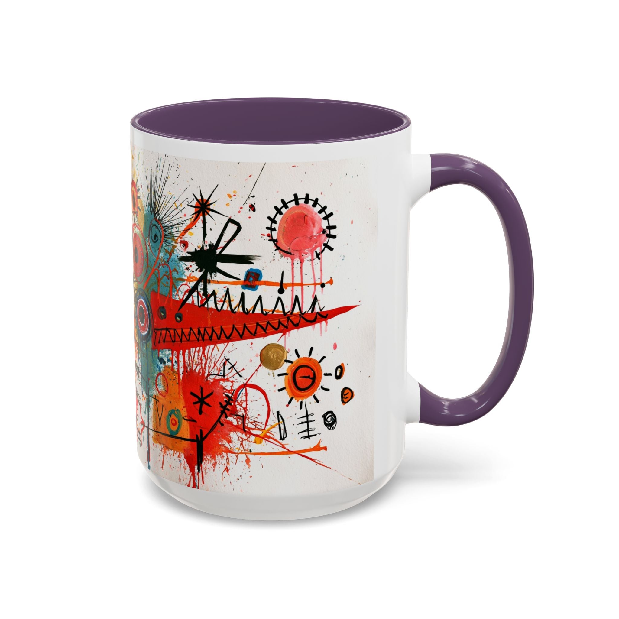 Abstract Monster Art Coffee Mug — Colorful Graffiti-Style Accent Mug (11/15oz)