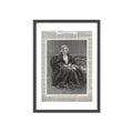 The Late Marie Amelie D'Orleans, Ex-Queen of the French. Vintage Portrait Newspaper Art Poster with Black Wooden Frame