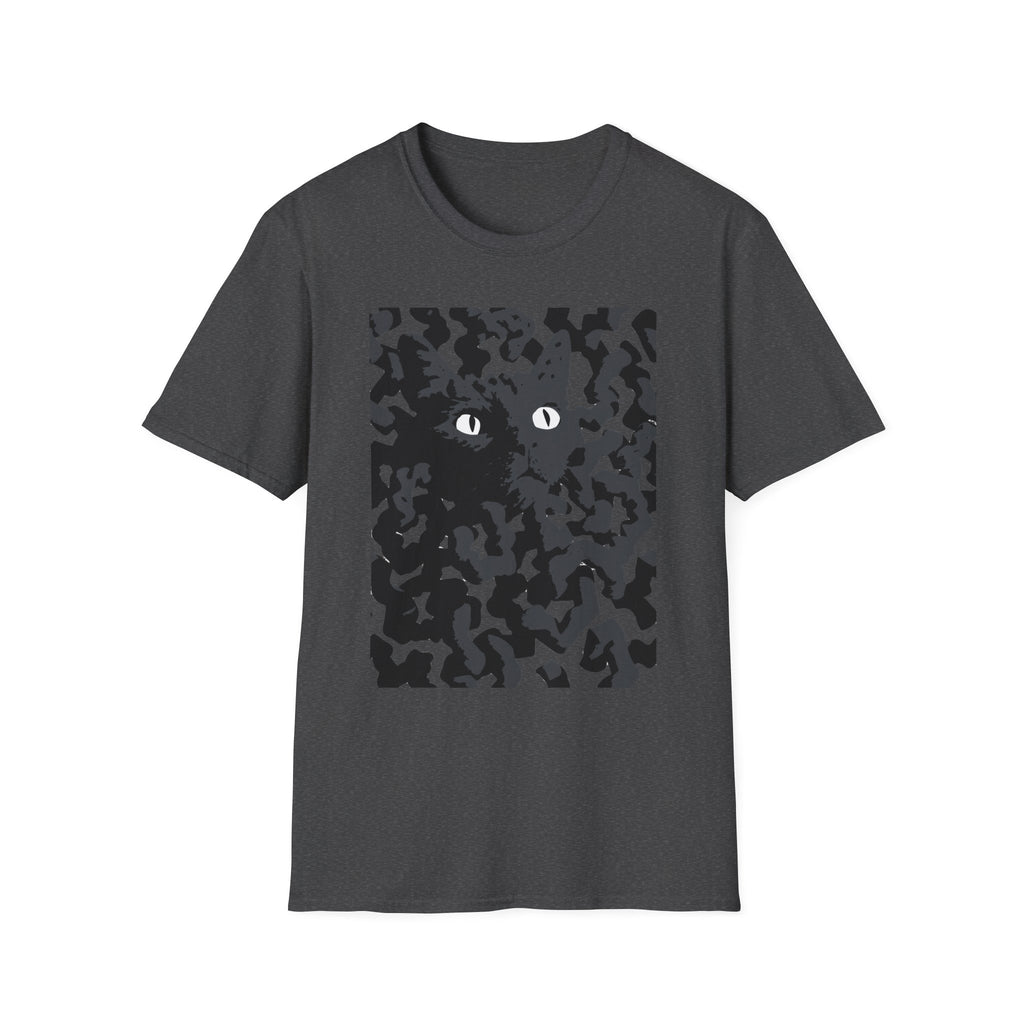 Black Cat Camouflage Graphic T‑Shirt