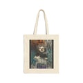 Canvas Tote Bag — Surreal Glitch Portrait Art Tote
