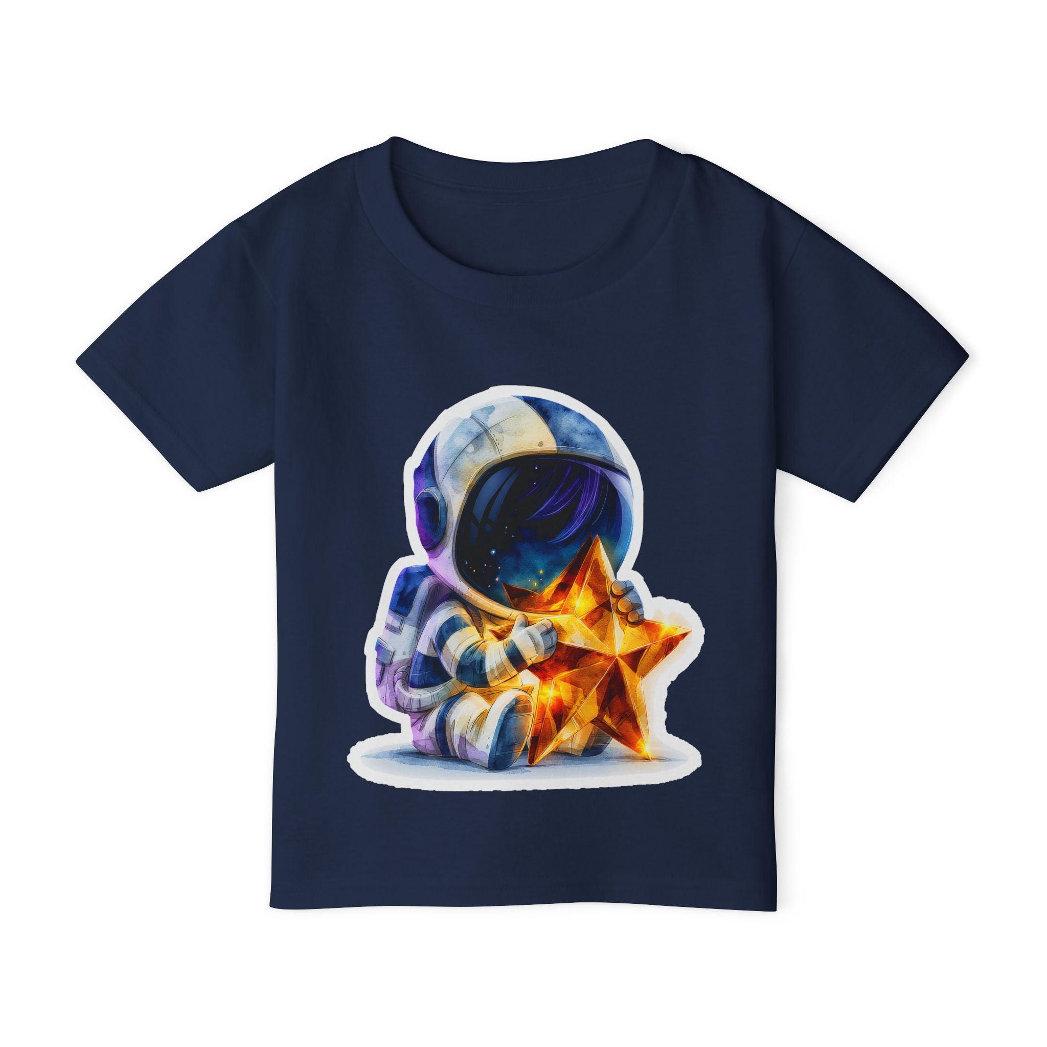 Toddler T-Shirt — Cute Astronaut Holding Star Space Tee