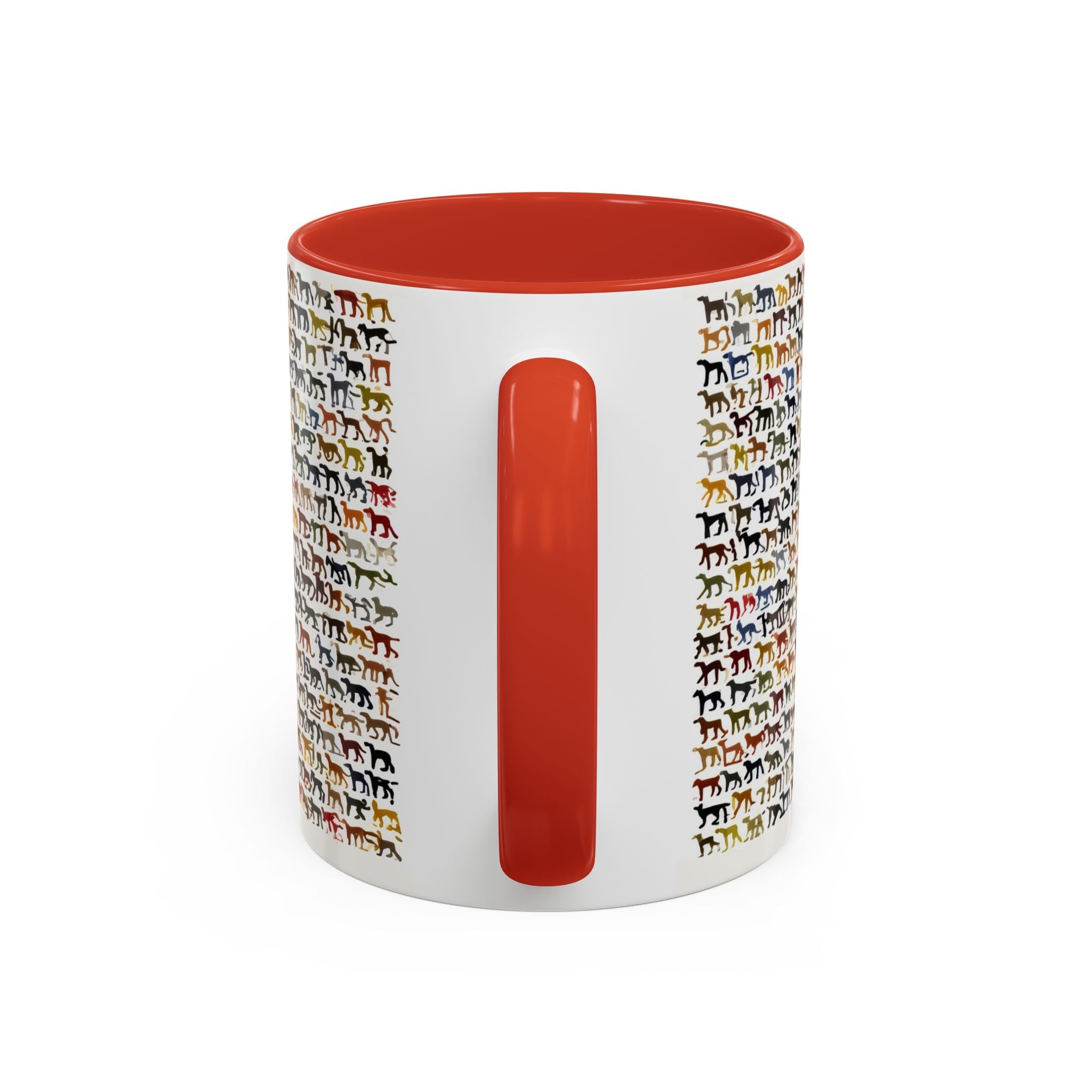 Horse Pattern Accent Coffee Mug — Colorful Mini Horses Design (11/15 oz)