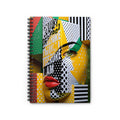 Pop Art Portrait Spiral Notebook — Graphic Face Design, Ruled Journal for Artists & Students