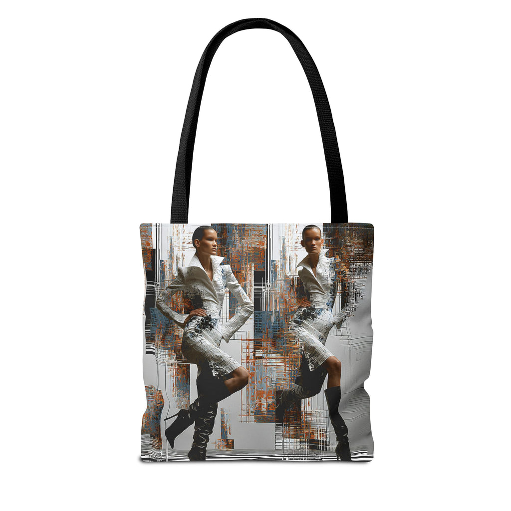 Fashion Photo Art Tote Bag — Stylish Urban Model Print AOP