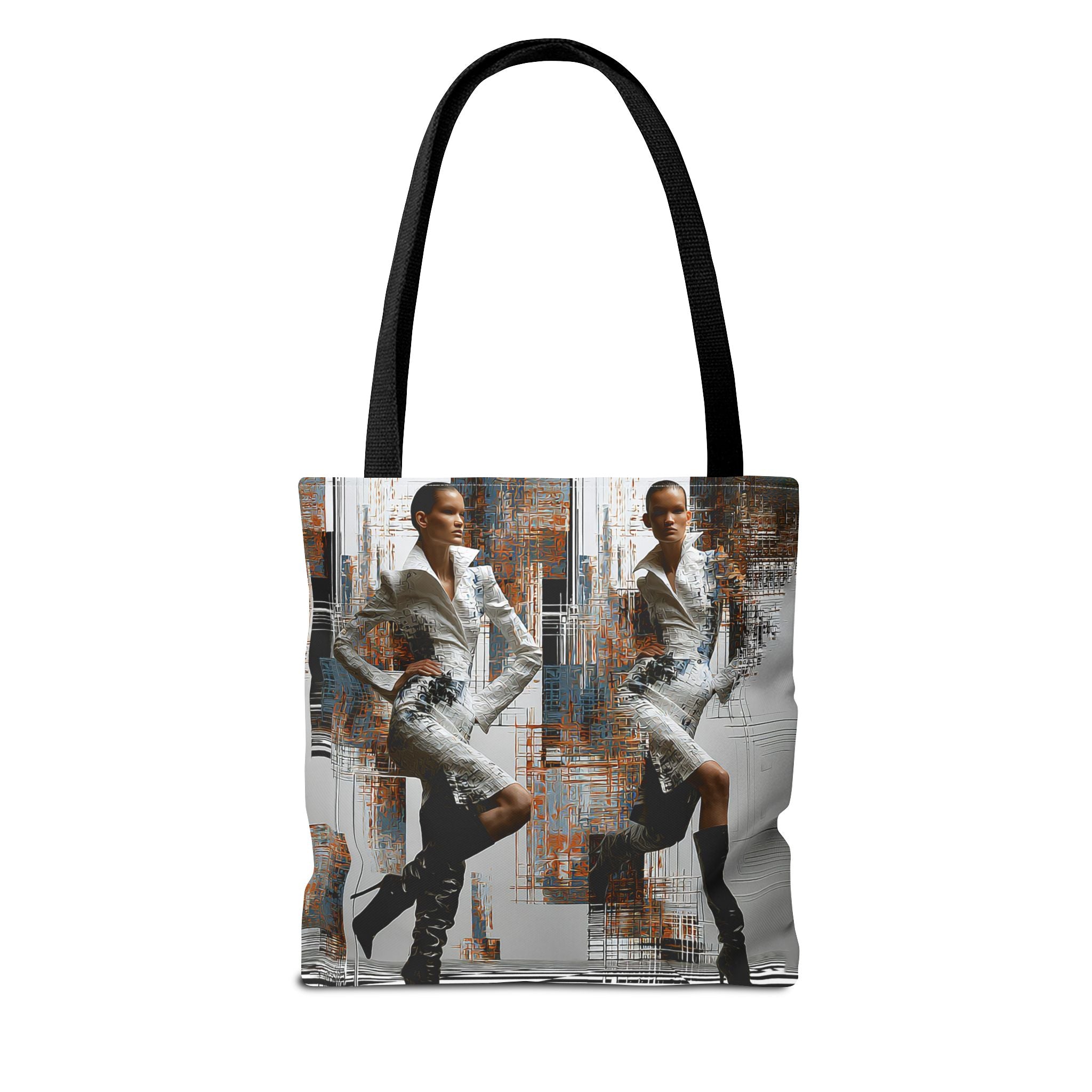 Fashion Photo Art Tote Bag — Stylish Urban Model Print AOP