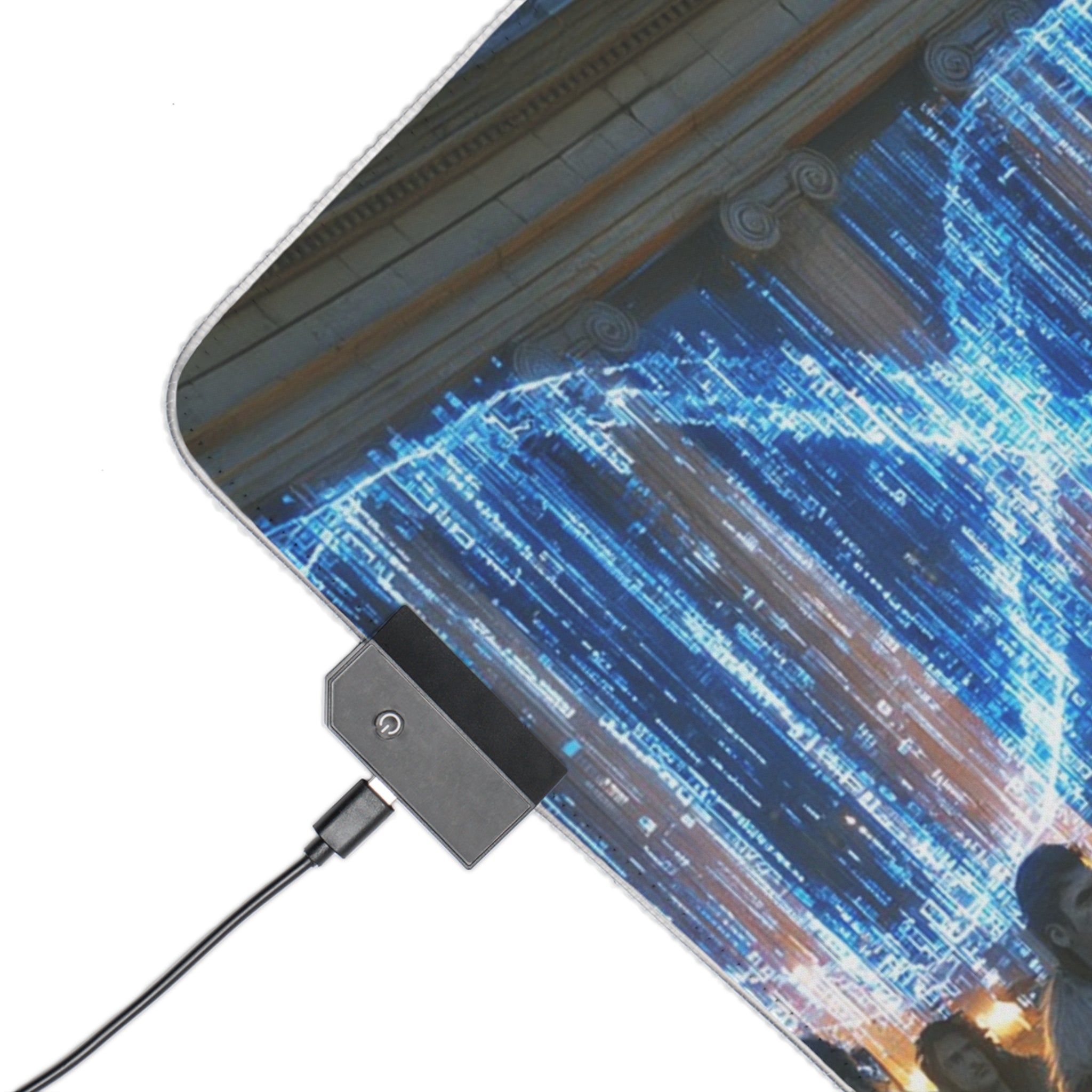 LED Gaming Mouse Pad — Arcane Sorcerer Fountain RGB Desk Mat