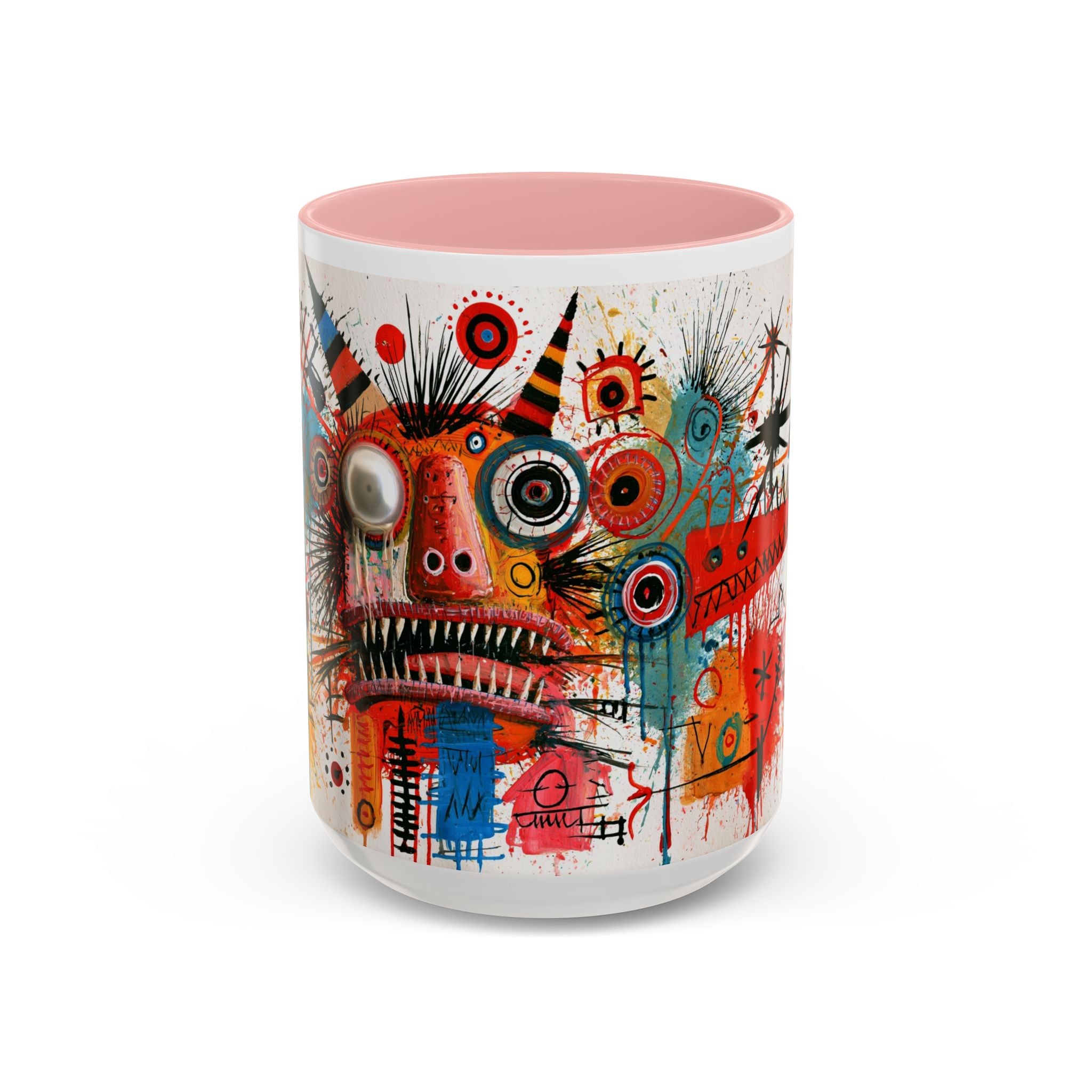 Abstract Monster Art Coffee Mug — Colorful Graffiti-Style Accent Mug (11/15oz)
