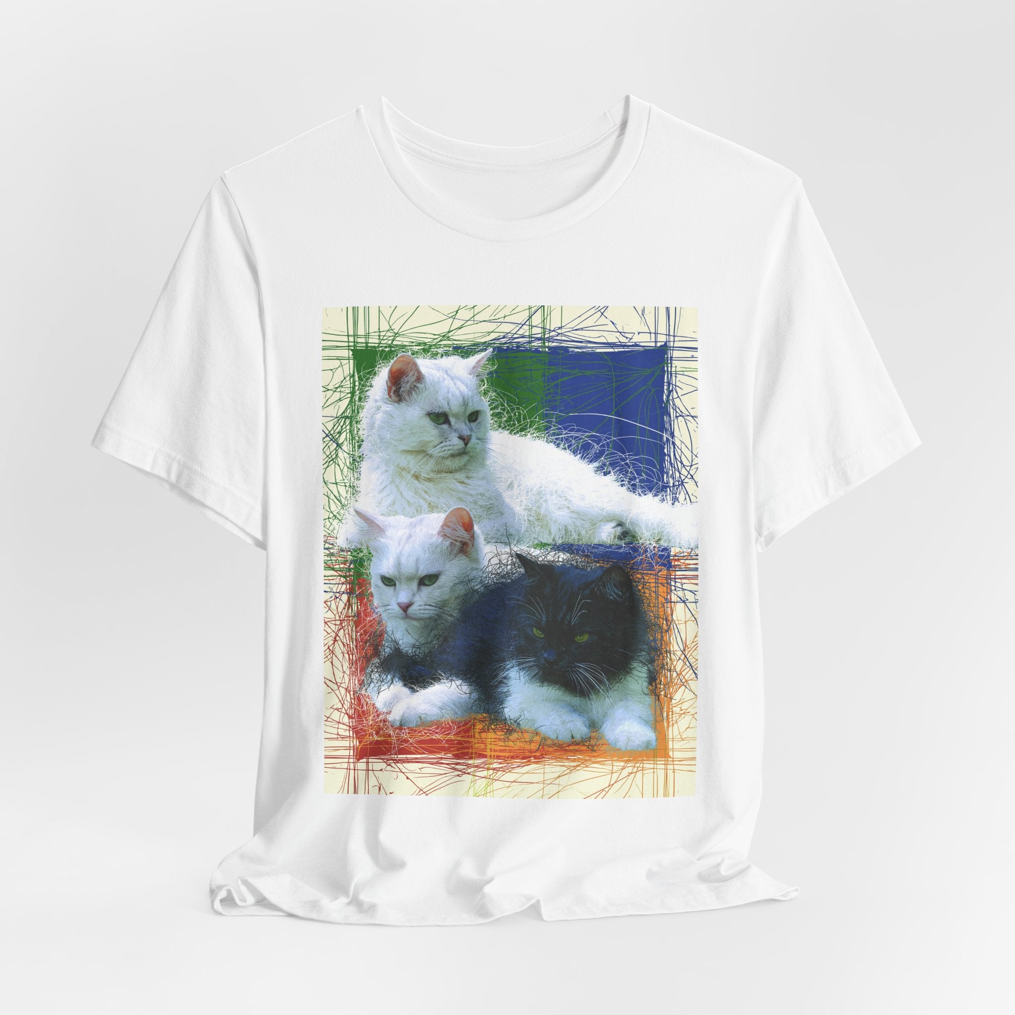 Lounging Cat Trio on a sunny day -001