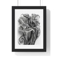 Framed Poster — Monochrome Calla Lily Botanical Art Print