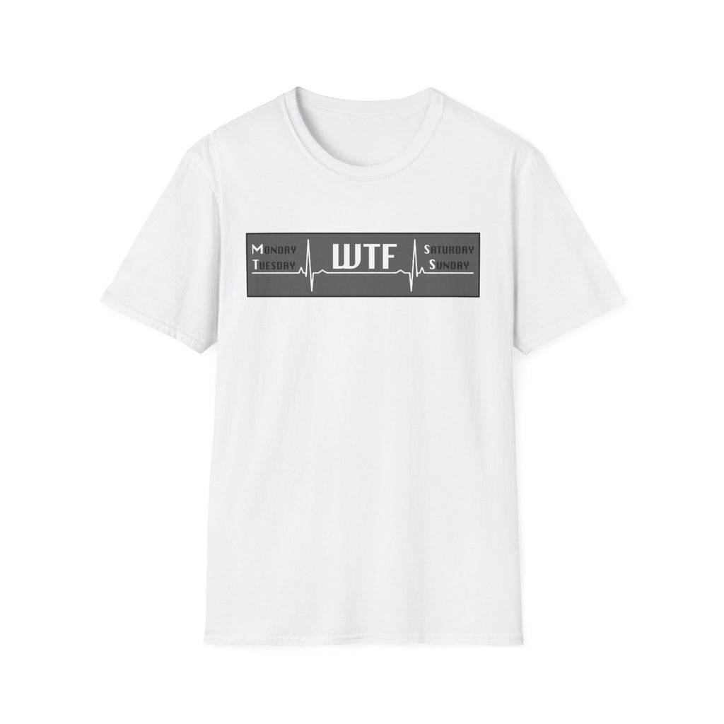 T-Shirt — WTF Weekday Pulse Graphic Tee (Monday–Sunday)