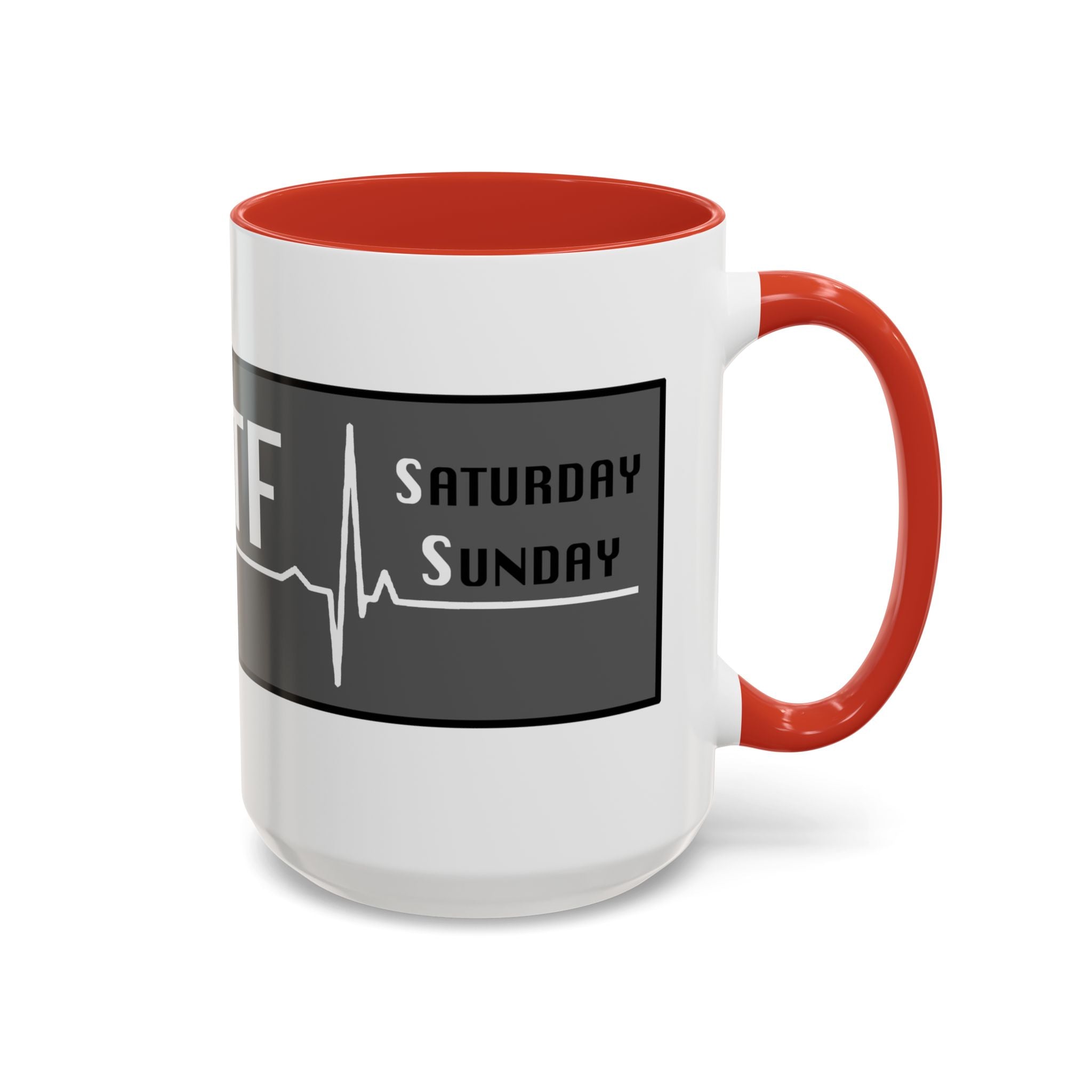 Coffee Mug — WTF (Weekend Heartbeat) Funny Weekend Nurse Gift