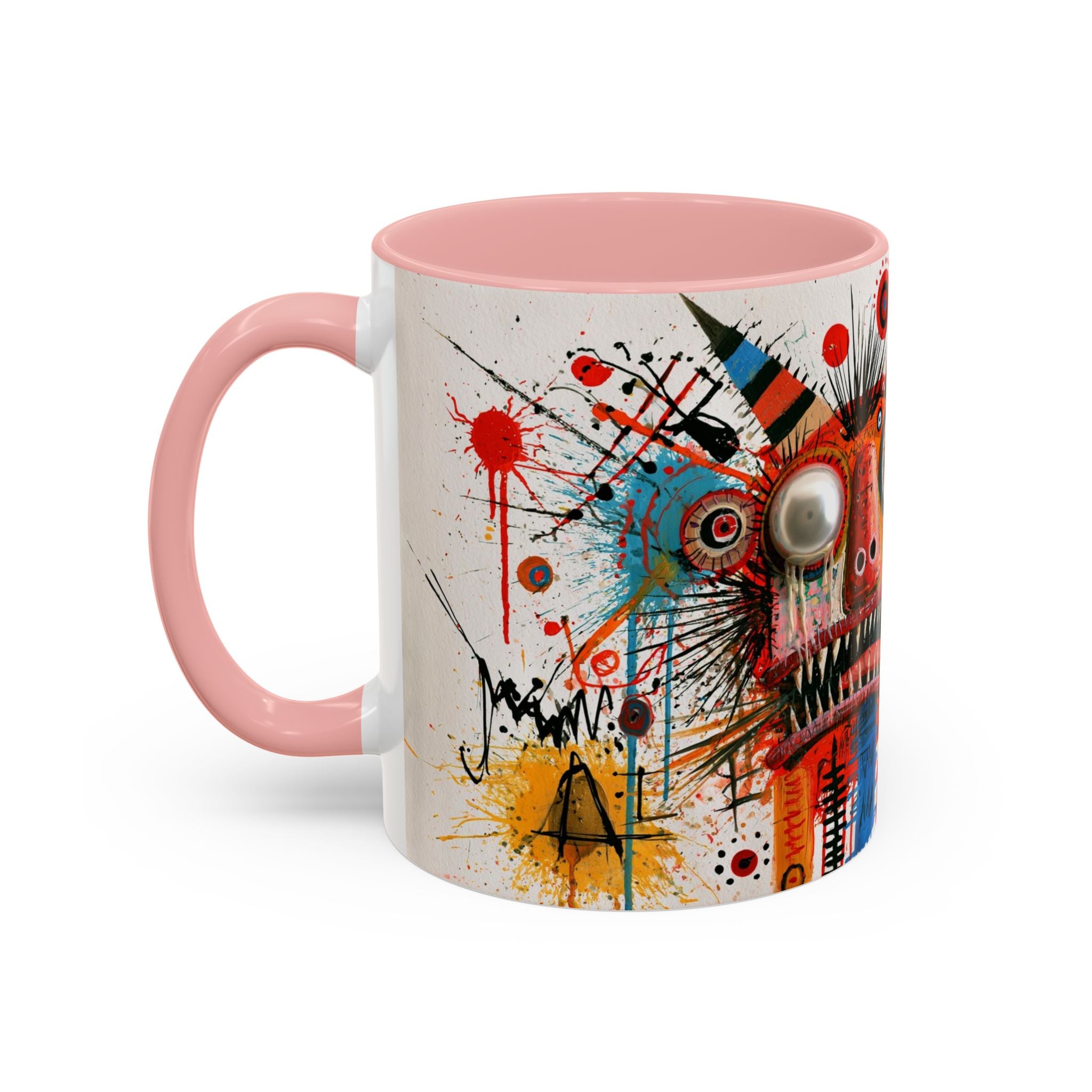 Abstract Monster Art Coffee Mug — Colorful Graffiti-Style Accent Mug (11/15oz)