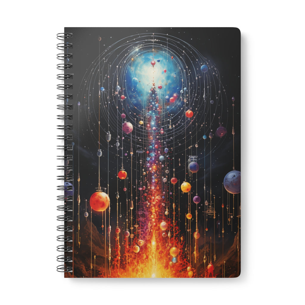 Cosmic Ascension A5 Wirobound Notebook — Space Art Journal