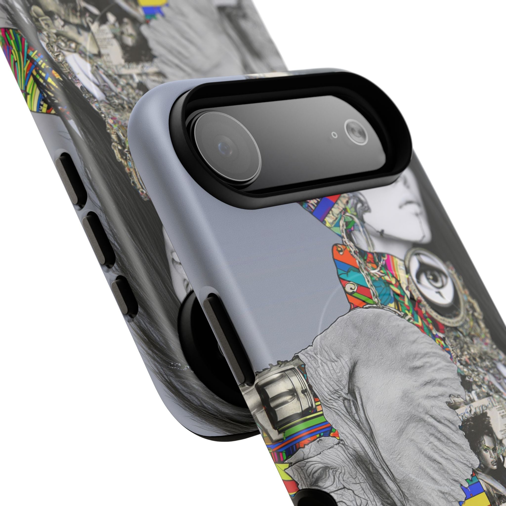 Artistic Elephant Collage Phone Case — Tough Magnetic Protective Cover
