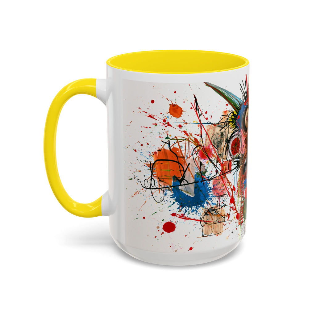 Colorful Abstract Monster Coffee Mug — Vibrant Art Accent Mug (11/15 oz)