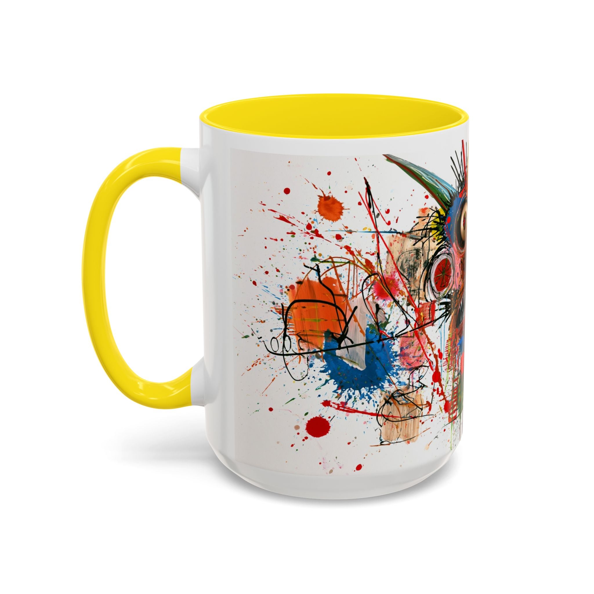 Colorful Abstract Monster Coffee Mug — Vibrant Art Accent Mug (11/15 oz)