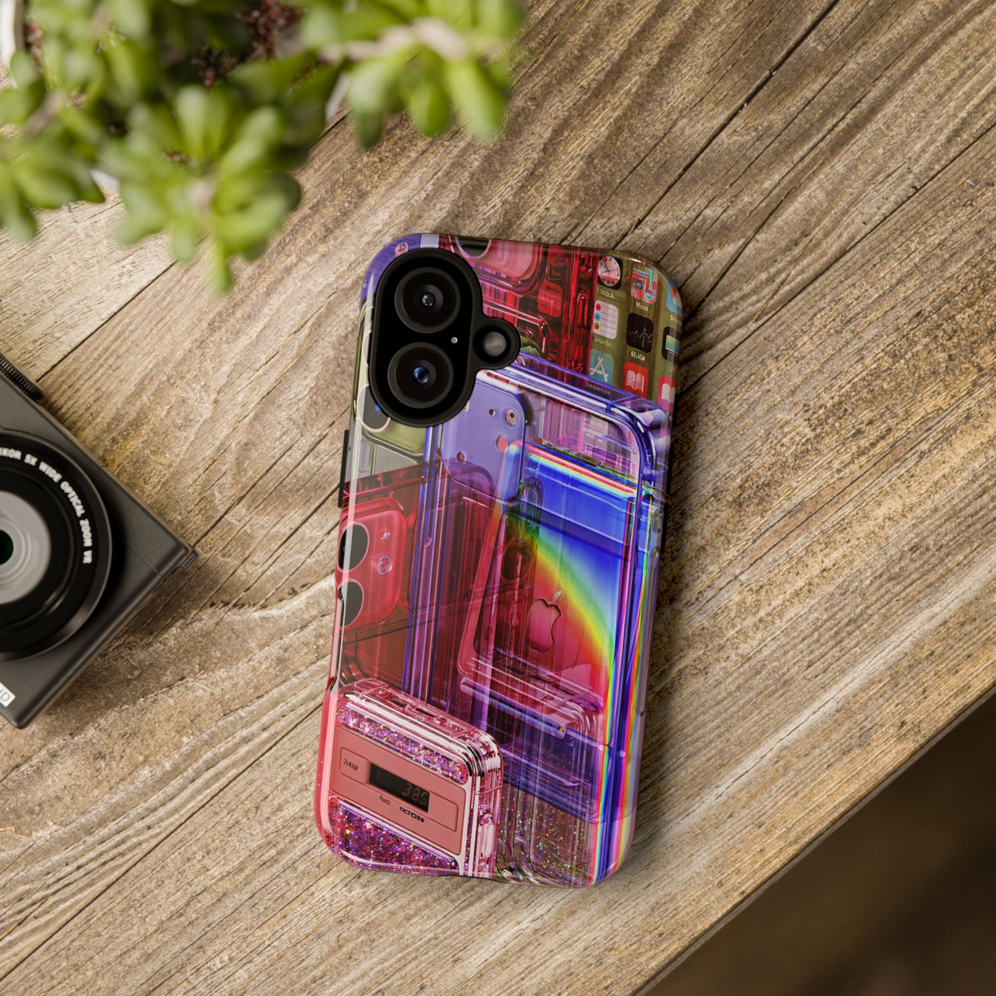 Retro Rainbow Cassette Phone Case