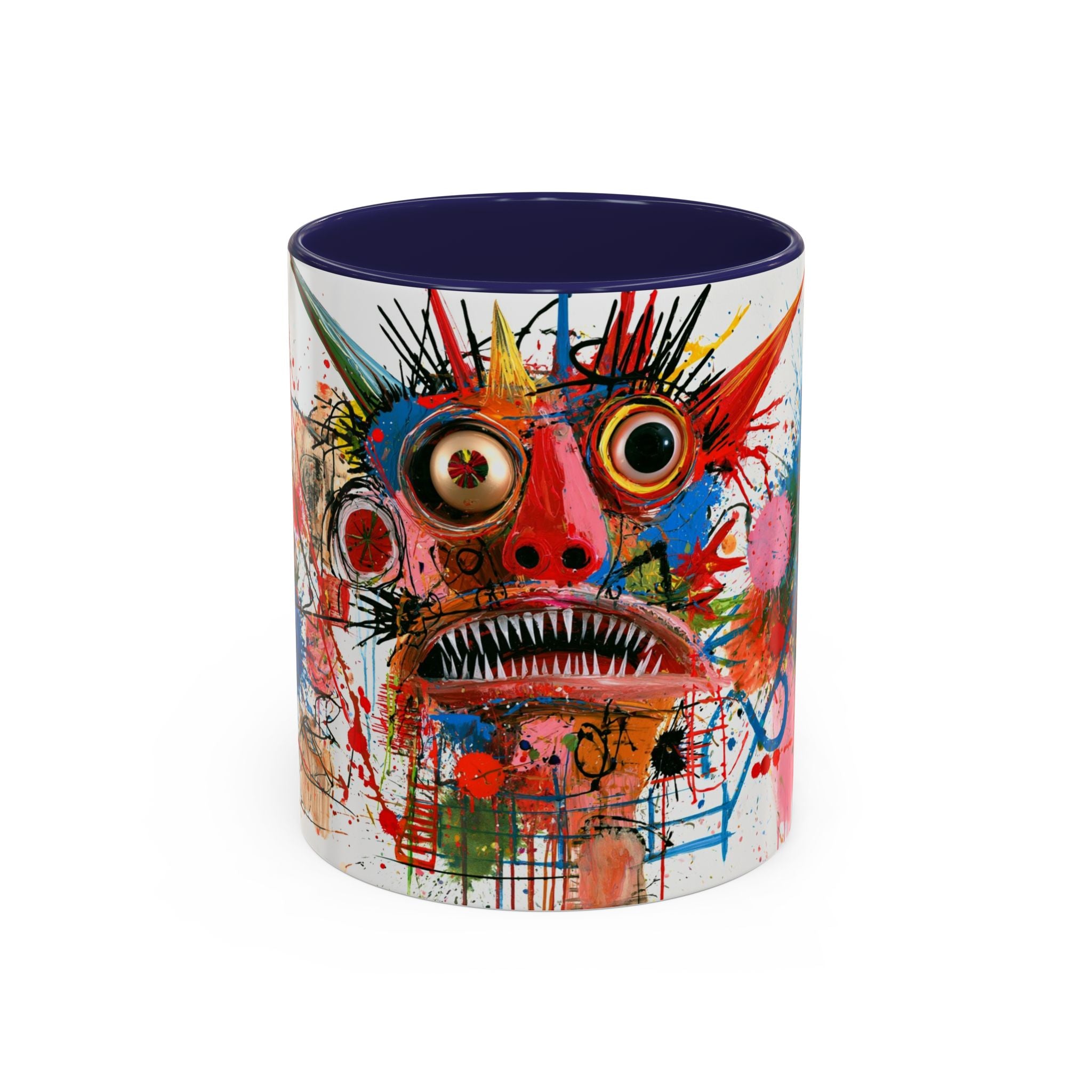 Colorful Abstract Monster Coffee Mug — Vibrant Art Accent Mug (11/15 oz)