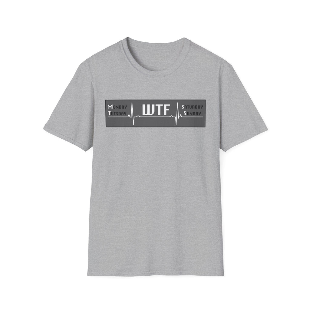 T-Shirt — WTF Weekday Pulse Graphic Tee (Monday–Sunday)