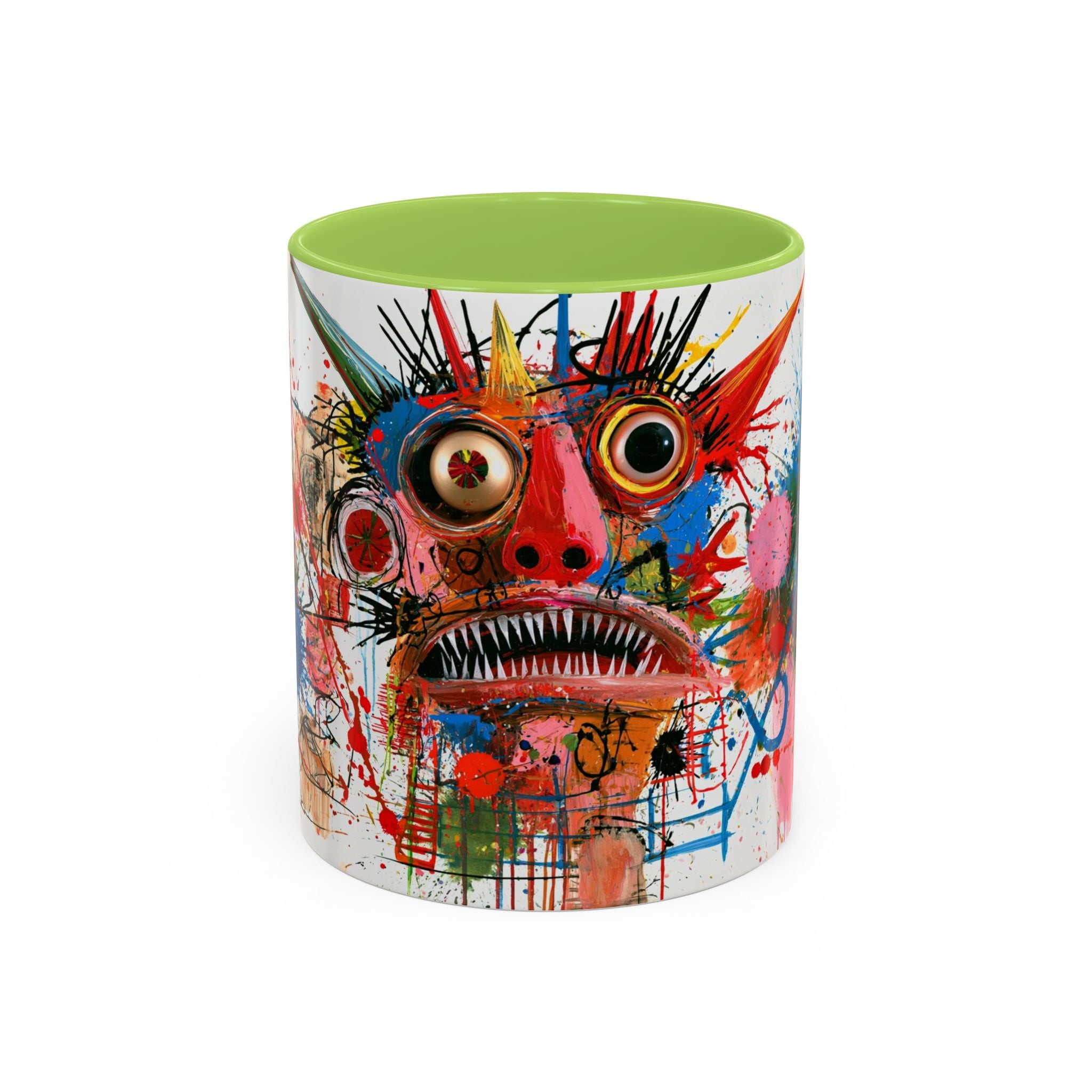 Colorful Abstract Monster Coffee Mug — Vibrant Art Accent Mug (11/15 oz)