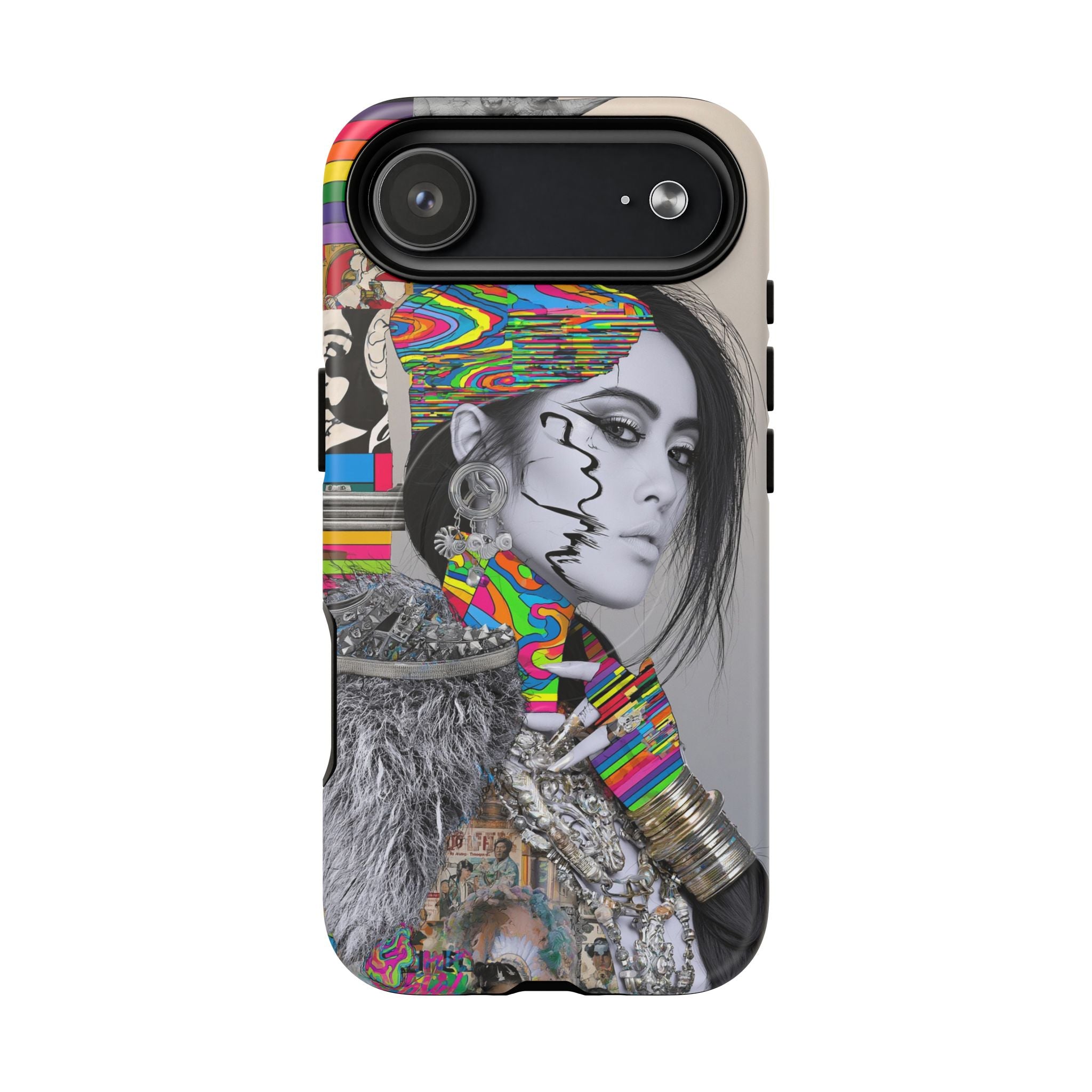 Phone Case - Colorful Glitch Portrait Tough Magnetic Case