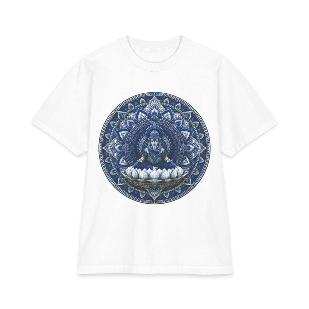 Lotus Buddha Mandala T-Shirt — Blue Meditation Graphic Tee