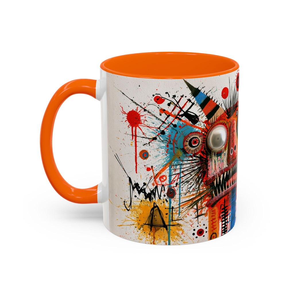 Abstract Monster Art Coffee Mug — Colorful Graffiti-Style Accent Mug (11/15oz)