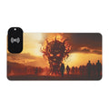 LED RGB Gaming Desk Mat with Wireless Charger — Demon Horde Sunset Design