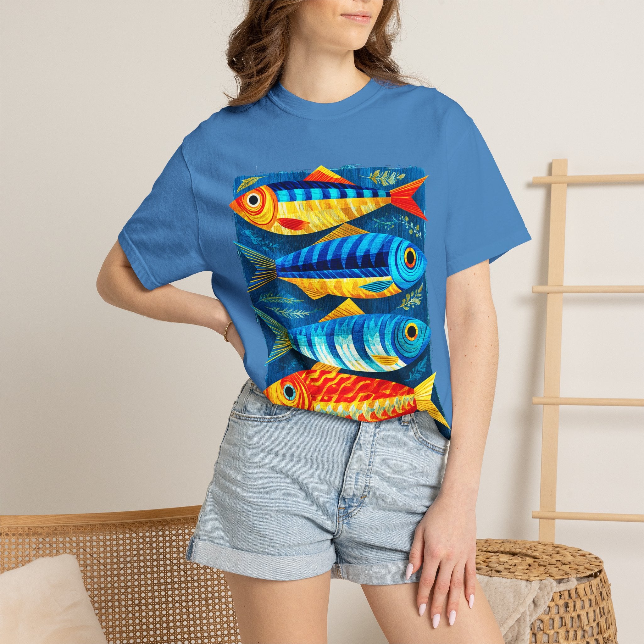 T-Shirt — Colorful Tropical Fish Graphic Tee