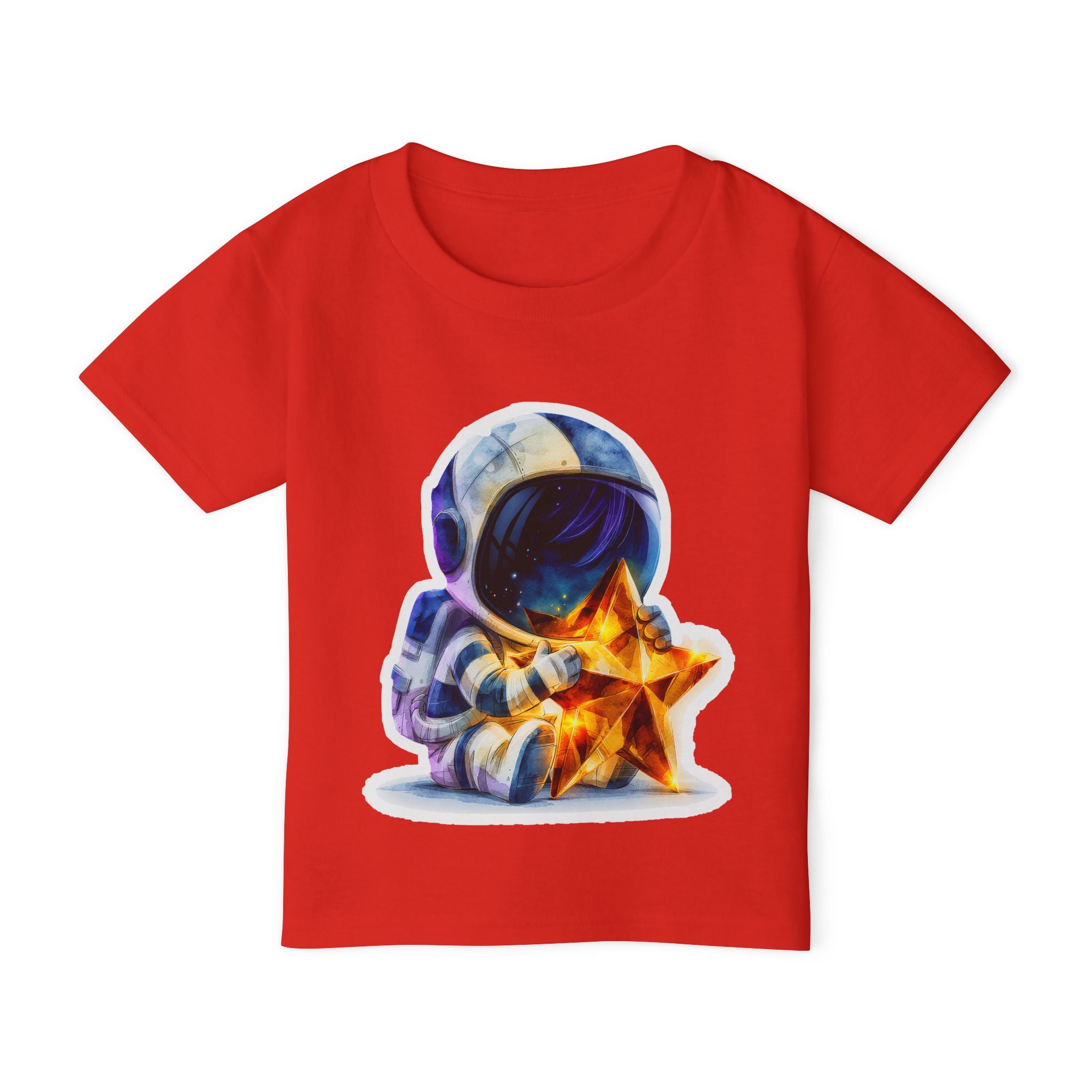Toddler T-Shirt — Cute Astronaut Holding Star Space Tee