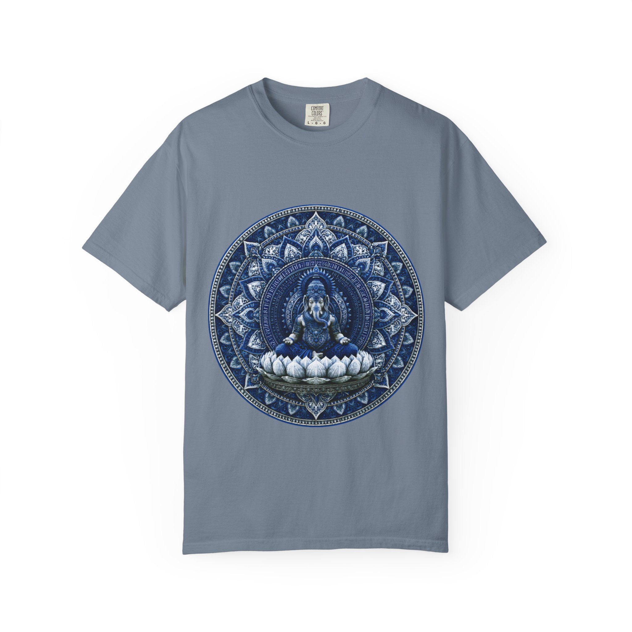 Lotus Mandala T-Shirt — Blue Ganesh Yoga Tee