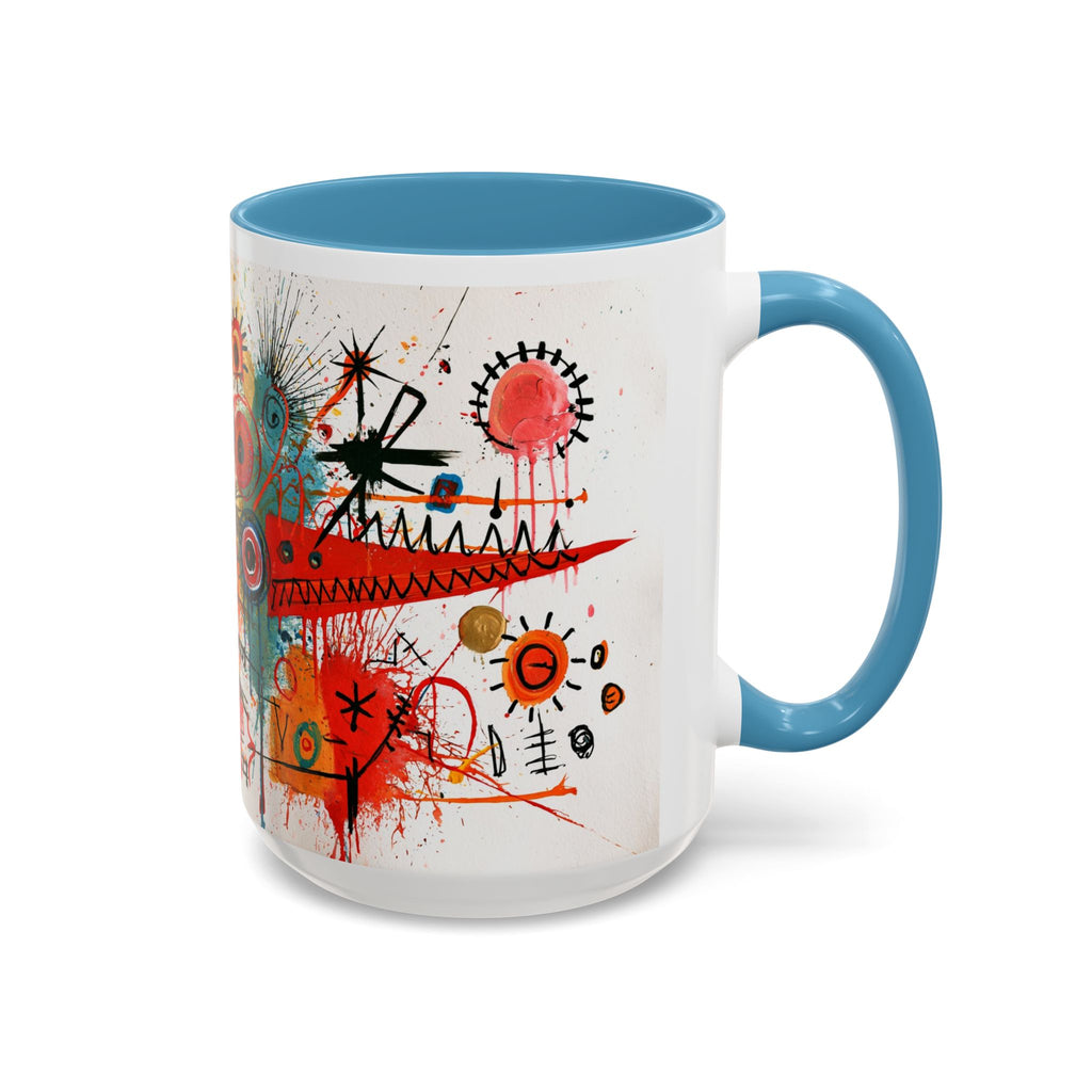 Abstract Monster Art Coffee Mug — Colorful Graffiti-Style Accent Mug (11/15oz)