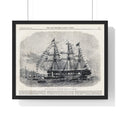 Vintage Sailing Ship Framed Poster — Antique Maritime Print